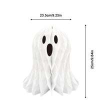Load image into Gallery viewer, Halloween Paper Ghost Decoration with Hanging Rope Creative Spooky Funny Halloween Hanging Props Garden Party Decor Supplies
