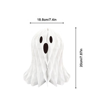 Load image into Gallery viewer, Halloween Paper Ghost Decoration with Hanging Rope Creative Spooky Funny Halloween Hanging Props Garden Party Decor Supplies
