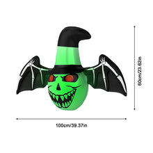 Load image into Gallery viewer, Halloween Inflatable Bat Glowing Toy LED Bat Inflatable Balloon Luminous Ornament Light Tumbler Yard Garden Outdoor Party Decor
