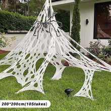 Load image into Gallery viewer, Halloween Scary Party Scene Props White Stretchy Cobweb Spider Web Scary Haunted House Yarn Halloween Decor Party Accessories
