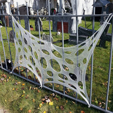 Load image into Gallery viewer, Halloween Scary Party Scene Props White Stretchy Cobweb Spider Web Scary Haunted House Yarn Halloween Decor Party Accessories
