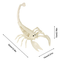 Load image into Gallery viewer, Fake Animal Skeleton Model Halloween Decor Dog Bat Spider Scorpion Cat Skeleton Scary Pendant Props Haunted House Graveyard Scene Accessories
