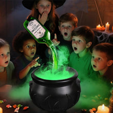 Load image into Gallery viewer, Cauldron Halloween Decor With Magic Floating Potion Bottles and Diffuser Home Bar Magic Party Horror Skeleton DIY Props Halloween
