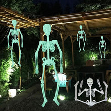 Load image into Gallery viewer, Luminous Hanging Skeleton Decoration Scary House Scary Pendant Props Halloween Party Yard Garden Decoration Glow Fake Skull
