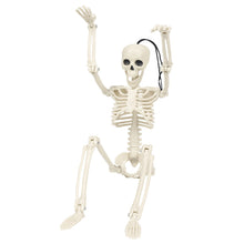 Load image into Gallery viewer, Luminous Hanging Skeleton Movable Joints Scary House Scary Pendant Props Halloween Party Yard Garden Decoration Glow Fake Skull
