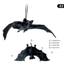 Load image into Gallery viewer, Halloween Hanging Bat Ornaments Realistic Simulation Holiday Party Decor Halloween Haunted House Hanging Props
