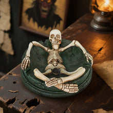 Load image into Gallery viewer, Creative Resin Skull Ashtray Ash Holder Storage Tray Desktop Decoration Ornament Festival Gift Halloween Spooky Skeleton Room Decor
