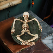 Load image into Gallery viewer, Creative Resin Skull Ashtray Ash Holder Storage Tray Desktop Decoration Ornament Festival Gift Halloween Spooky Skeleton Room Decor
