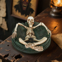 Load image into Gallery viewer, Creative Resin Skull Ashtray Ash Holder Storage Tray Desktop Decoration Ornament Festival Gift Halloween Spooky Skeleton Room Decor
