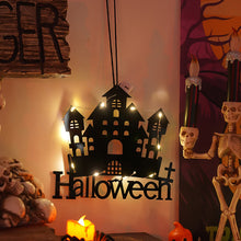 Load image into Gallery viewer, Halloween LED Lights with Hanging Rope Battery-Powered Ghost Pumpkin Hanging Party Lights For Shop/Home/Yard Windows for Indoor/Outdoor

