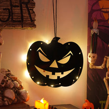 Load image into Gallery viewer, Halloween LED Lights with Hanging Rope Battery-Powered Ghost Pumpkin Hanging Party Lights For Shop/Home/Yard Windows for Indoor/Outdoor
