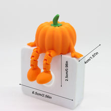 Load image into Gallery viewer, Halloween Pumpkin Figurine 3D Printed Sitting Pumpkin Desktop Halloween Decorations Creative Party Gift Ornaments
