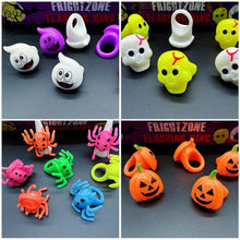Load image into Gallery viewer, LED Light Halloween Ring Glowing Pumpkin Ghost Skull Rings Kids Gift Halloween Party Decoration for Home Horror Props Supplies
