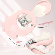 Load image into Gallery viewer, Magnifying Mirror Nail Clippers Children's Luminous Nail Clippers Baby Stainless Steel Nail Clippers Baby Splash Proof Nail Clippers
