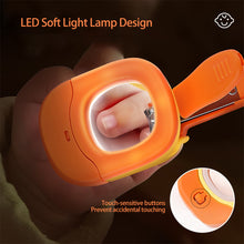 Load image into Gallery viewer, Baby Magnifying Glass Nail Clipper Baby Safety Care Anti Pinch Anti Splash Stainless Steel Children's Luminous Nail Clippers
