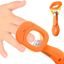 Load image into Gallery viewer, Baby Magnifying Glass Nail Clipper Baby Safety Care Anti Pinch Anti Splash Stainless Steel Children's Luminous Nail Clippers
