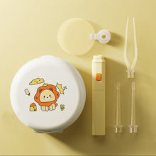 Load image into Gallery viewer, Children's Ear Spoon with Magnifying Glass Tweezers Can Store Five Piece Set of Baby Ear Digging Tools Visible Ear Digging Spoon
