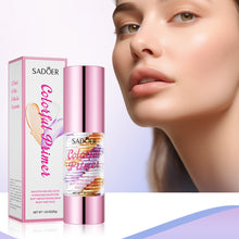Load image into Gallery viewer, Face Makeup Primer Tri-color Cream Brighten Contour Color Isolation Waterproof Makeup Foundation Natural Makeup Base Cream
