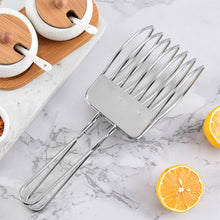 Load image into Gallery viewer, Finger-safe Cutting Tool Food Cutter Stainless Steel Meat Slicing Tongs for Bbq Kitchen Aid Beef Cutting Tool for Vegetables
