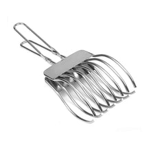 Load image into Gallery viewer, Finger-safe Cutting Tool Food Cutter Stainless Steel Meat Slicing Tongs for Bbq Kitchen Aid Beef Cutting Tool for Vegetables
