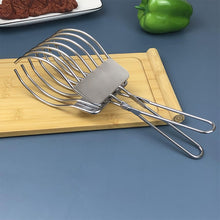 Load image into Gallery viewer, Finger-safe Cutting Tool Food Cutter Stainless Steel Meat Slicing Tongs for Bbq Kitchen Aid Beef Cutting Tool for Vegetables
