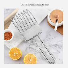 Load image into Gallery viewer, Finger-safe Cutting Tool Food Cutter Stainless Steel Meat Slicing Tongs for Bbq Kitchen Aid Beef Cutting Tool for Vegetables
