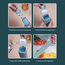 Load image into Gallery viewer, New Pull Out Ice Tray Food Grade Plastic Ice Maker Portable Ice Box Mold for Home Use Easy To Use and Durable BPA Free Design

