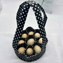 Load image into Gallery viewer, Farm Egg Collection Basket Canvas Storage Bag with Handle Multi-Pocket Organizer for Chicken Duck Goose Eggs Reusable
