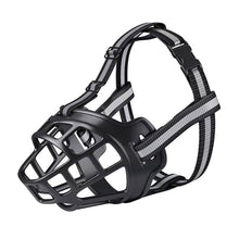 Load image into Gallery viewer, Anti-Biting Dog Mouth Cover With Reflective Strip Adjustable Dog Muzzle Anti-barking Mask Soft Rubber Can Drink Water Dog Accessories
