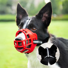Load image into Gallery viewer, Anti-Biting Dog Mouth Cover With Reflective Strip Adjustable Dog Muzzle Anti-barking Mask Soft Rubber Can Drink Water Dog Accessories
