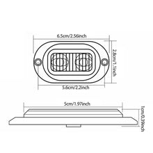 Load image into Gallery viewer, 2LED Trailer Truck Side Marker Lights Waterproof Car Lorry Truck Van Bus Safety Warning Signal Light Emergency Lamp
