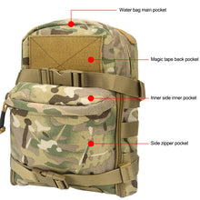 Load image into Gallery viewer, Mini Tactical Hydration Pack Back Panel Water Bladder Carrier Bag Molle Pouch Hunting Lightweight Vest Hose Accessories Zipper Backpack
