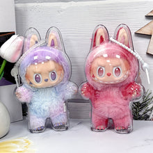 Load image into Gallery viewer, Protective Acrylic Storage Case For Plush Dolls Display Bag for Labubu V3 No Doll Transparent Portable Cable Organizer Box
