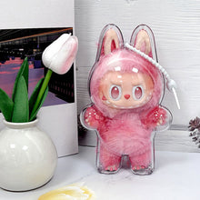 Load image into Gallery viewer, Protective Acrylic Storage Case For Plush Dolls Display Bag for Labubu V3 No Doll Transparent Portable Cable Organizer Box
