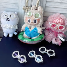 Load image into Gallery viewer, For Labubu Glasses 6.5cm Cute Plastic Glasses for 17cm Labubu Macaron Dolls Toy Glasses Accessories

