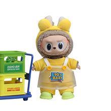 Load image into Gallery viewer, For 17cm Labubu Doll Clothes Fashion Transparent Jumpsuit Shirts Color Match Headband Hoodies Dolls Accessories Cute Little Clothes
