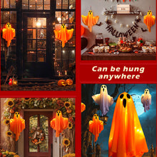 Load image into Gallery viewer, Halloween LED Flashing Light Hanging Ghost Halloween Party Dress Up Glowing Wizard Hat Lamp Horror Props Home Decoration
