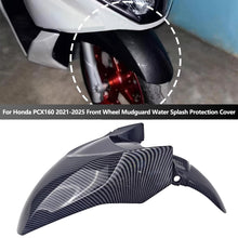 Load image into Gallery viewer, Carbon Fiber Pattern Motorcycle Front Fender for Honda PCX160 2021-2025 Front Wheel Mudguard Water Splash Protection Cover

