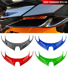 Load image into Gallery viewer, Motorcycle Aerodynamic Wing Shark Fin Air Intake Wing Front Chin Spoiler &amp; Wind Splitter Carbon Fiber for Yamaha R15 V4
