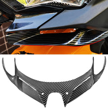 Load image into Gallery viewer, Motorcycle Aerodynamic Wing Shark Fin Air Intake Wing Front Chin Spoiler &amp; Wind Splitter Carbon Fiber for Yamaha R15 V4

