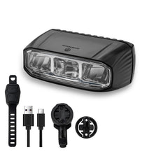 Load image into Gallery viewer, High-Brightness Bicycle Headlight With Remote Control High And Low Beam Integrated Aluminum Alloy Night Riding Safety Warning Light

