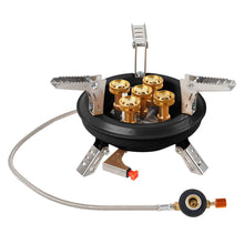 Load image into Gallery viewer, 16000W Portable Outdoor Camping Five-Core Fierce Stove Foldable High-Power Windproof Cassette Stove
