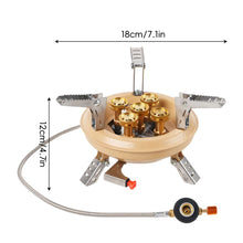 Load image into Gallery viewer, 16000W Portable Outdoor Camping Five-Core Fierce Stove Foldable High-Power Windproof Cassette Stove
