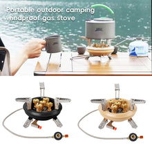 Load image into Gallery viewer, 16000W Portable Outdoor Camping Five-Core Fierce Stove Foldable High-Power Windproof Cassette Stove
