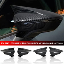 Load image into Gallery viewer, 2Pcs Rearview Mirror Cover Case Side Mirror Caps For SEAT Leon MK3 5F ST FR Cupra Ibiza Mk5 Arona KJ7 2017-2020
