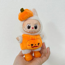 Load image into Gallery viewer, Miniature Halloween Pumpkin Costume with Hat for 17cm Labubu Dolls Cute DIY Doll Clothes Lovely Outfit Gifts for Girls Friends
