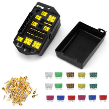 Load image into Gallery viewer, 16-Way Car Fuse Box with 7 Relays for New Energy Vehicle Circuit Protection Automotive Power Distribution Block Relay Control Center 12v-24V
