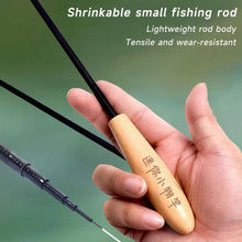 Load image into Gallery viewer, 1PC 1.2/1.5/1.8/2.1M Retractable Stream Bait Finesse System Rod High Carbon Fiber Ultra-Light Short Section Pole For Kids Beginners
