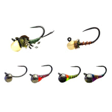 Load image into Gallery viewer, 10PCS JIGOFF Fly Fishing Hooks Binding Material Teardrop Tungsten Bead Head Nymph Sinking Fly Hook Fishing Tackle Accessories

