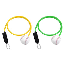 Load image into Gallery viewer, 10-30LBS Baseball Trainer with Latex Resistance Cord Pitching and Hitting Rebound Practice Tool Posture Correction Resistance Band
